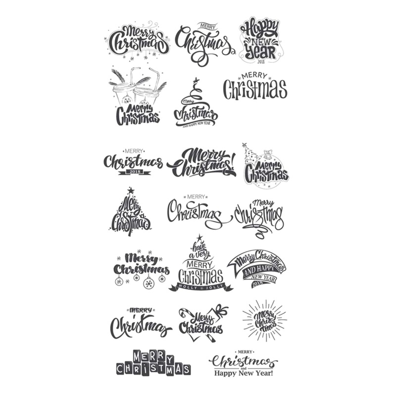 Stempel Segel Bahan Silikon Desain Merry Christmas Untuk Dekorasi Album Foto