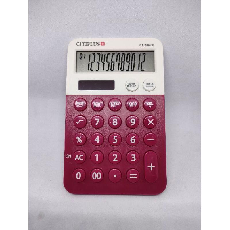 

kalkulator Citiplus 666Vc 12 Digit -Calculator Kecil saku dagang warna citiplus 666vc