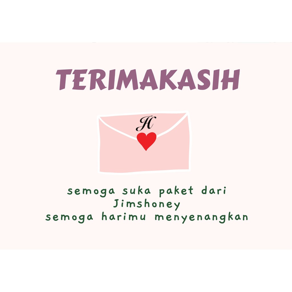 KARTU UCAPAN THANK YOU CARD KARTU OLSHOP JIMS HONEY