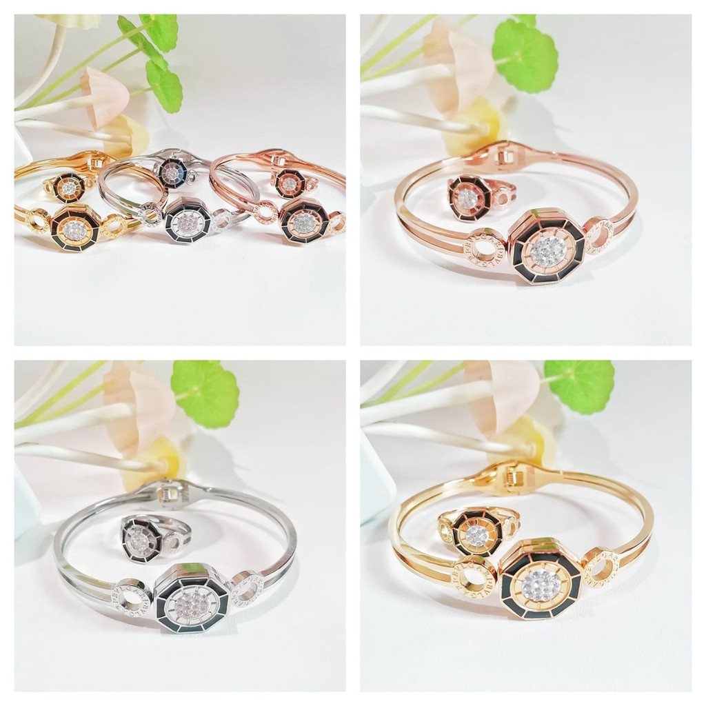 Gelang dan Cincin Titanium BVLGARI PREMIUM BV006