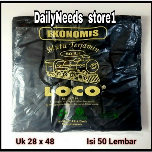Kantong kresek plastik loco ekonomis hitam 28