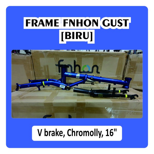 Frame Gust FNHON Biru Saphire V brake fork Blue Sapphire Vbrake not Blast Storm Alloy Discbrake DB