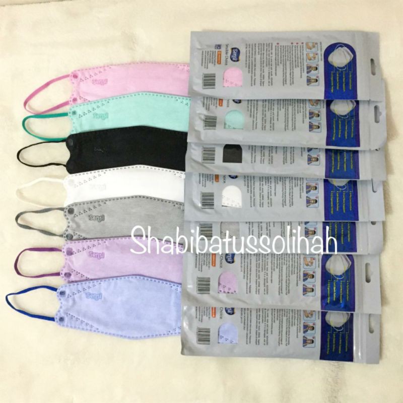Masker Sensi Convex Mask 4 Ply Kemasan Original Pabrik Sachet Isi 2 Masker Duckbill Model Evoplus