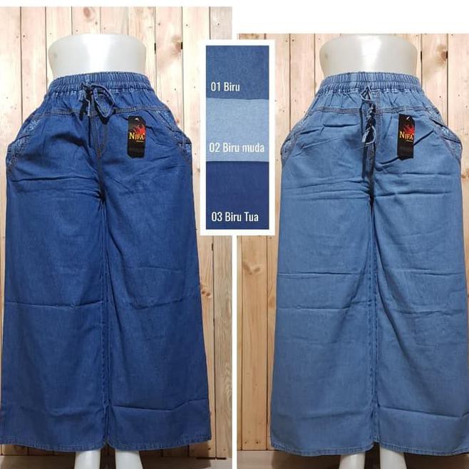 jvyy celana kulot jeans / celana kulot bahan jeans / kulot levis / jumbo c11n