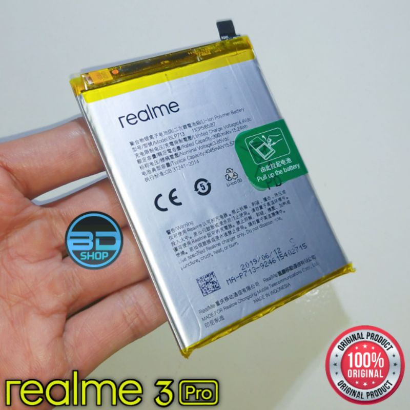ORIGINAL ASLI COPOTAN Baterai Batre Batere REALME 3 PRO RMX1851 Model BLP713