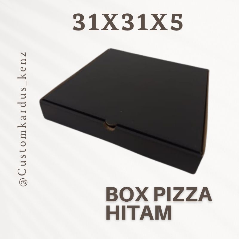 KENZ BOX KARDUS HITAM 31x31x5 | PIZZA | HAMPERS