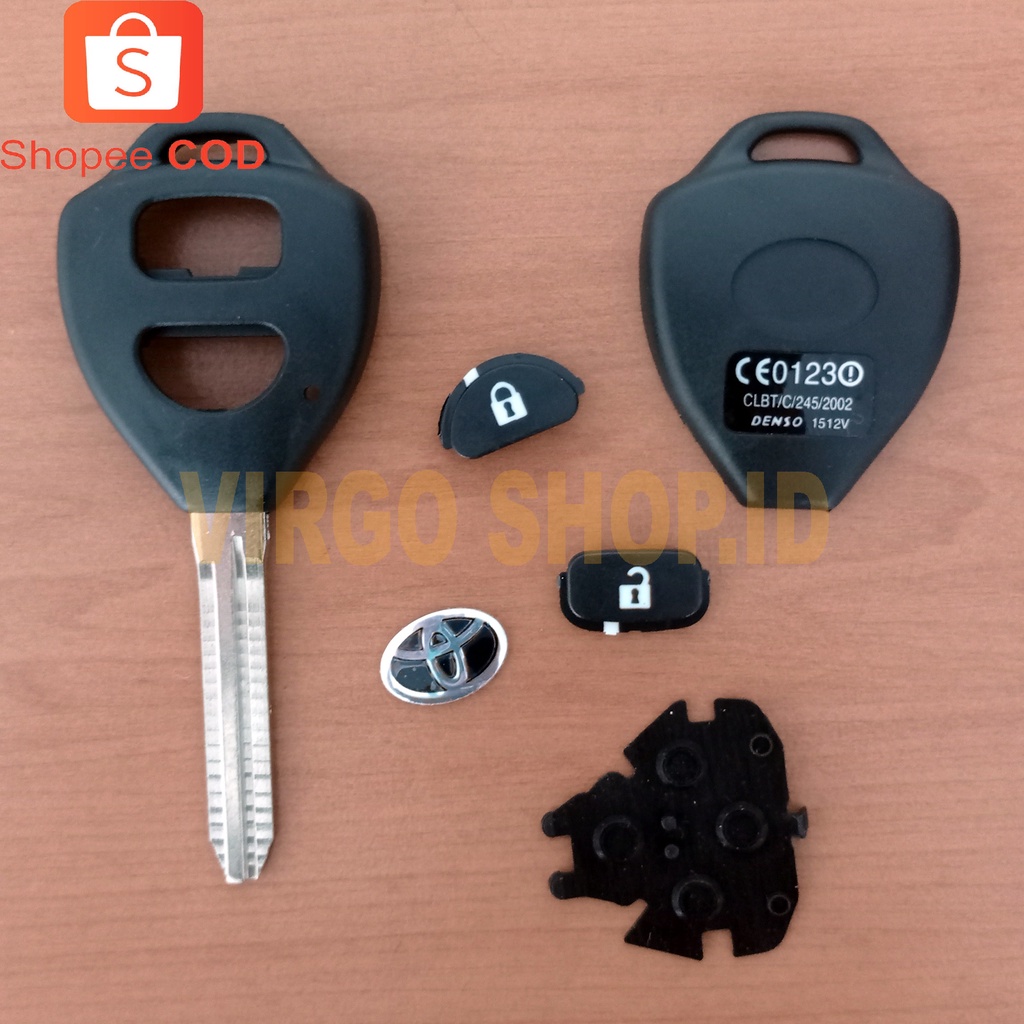 Casing Kunci Remote 2 Tombol Mobil Toyota Yaris,Innova,Fortuner,Vios - CASING CASE