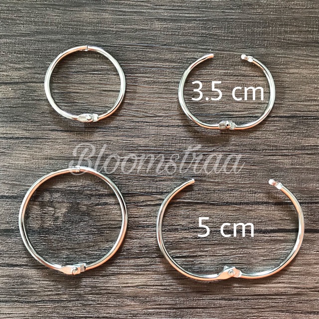 Ring Buka Tutup 2,5cm 3,5cm 5cm Binder Ring 25mm 35mm 50mm Loose leaf ring bulat kait snap ring