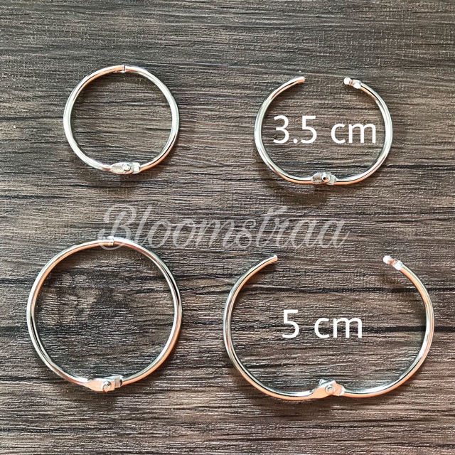 Ring Buka Tutup 2,5cm 3,5cm 5cm Binder Ring 25mm 35mm 50mm Loose leaf ring bulat kait snap ring