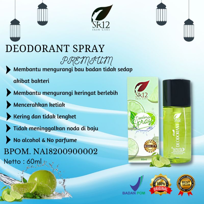 Deodorant Best Seller SR12 Penghilang Bau Badan Non Alcohol Original BPOM Premium Best Seller Terbaik