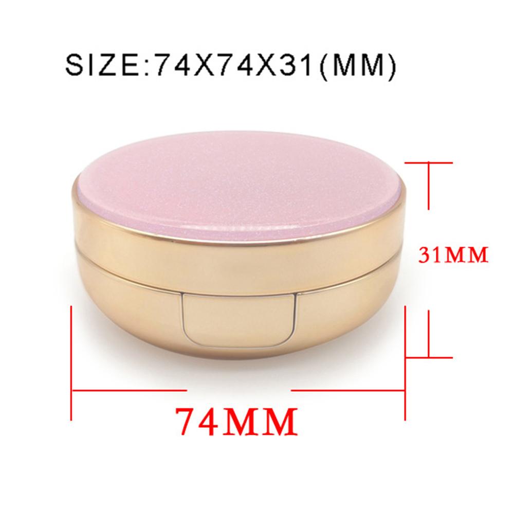 Rebuy Air Cushion Puff Box Portable Mini Kosong Pink Dengan Powder Puff Travel Kit Makeup Case Dengan Cermin