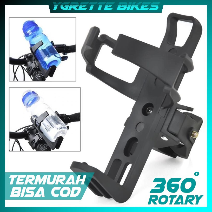 YGRETTE Bicicleta Holder Botol Minum Sepeda MTB 360 Degree Rotating - ET235 - Black