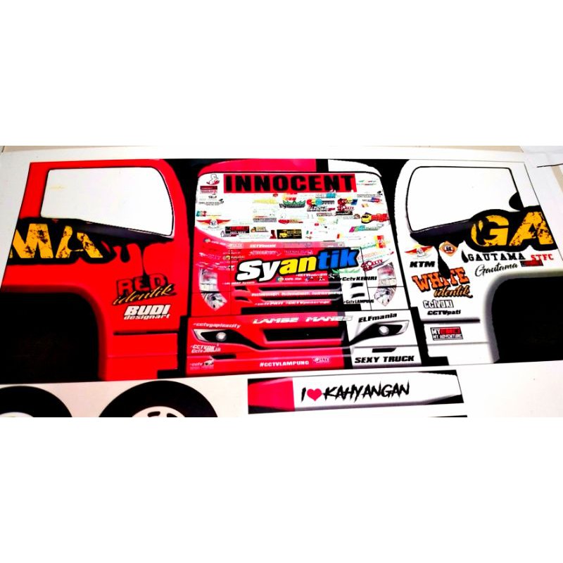 PAPERCRAFT STICKER MINIATUR TRUCK OLENG SYANYIK / GAUTAMA scala 1:16