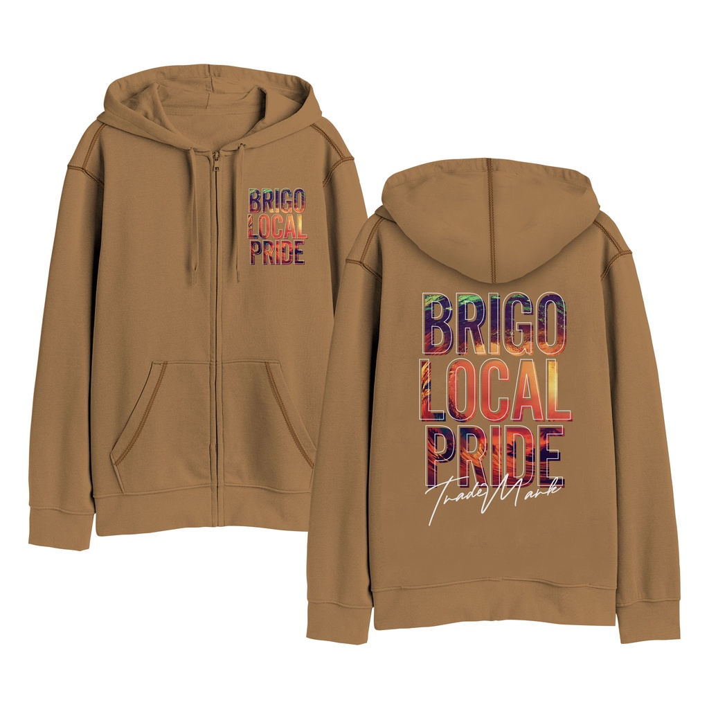 BRIGO Zipper Jumper Hoodie Sunset II Sweater Hoodie Resleting BRIGO Sunset Sablon DTF Fleece Cotton IIM-XXL (Pria &amp; Wanita) Free stiker&amp;Gantungan Kunci