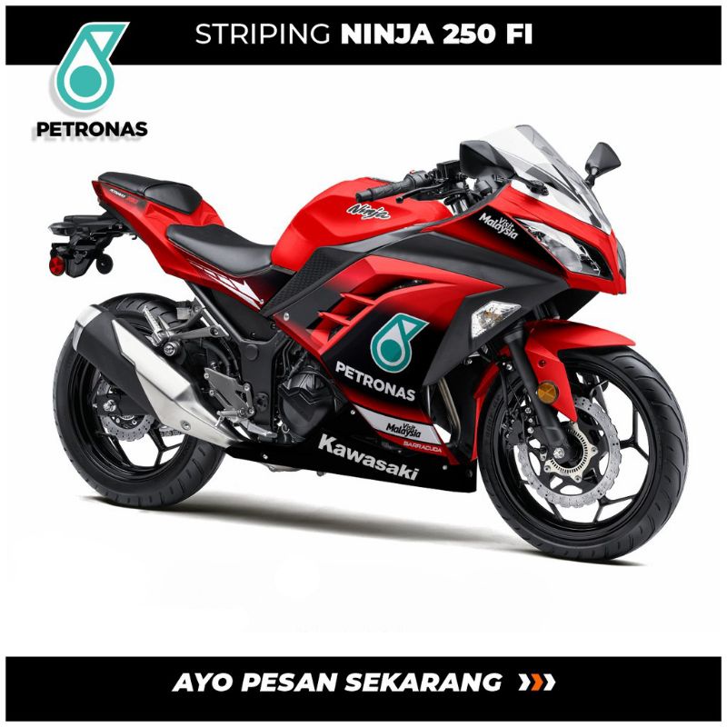 STRIPING STICKER NINJA 250 FI / STIKER NINJA FI 250 VARIASI PETRONAS