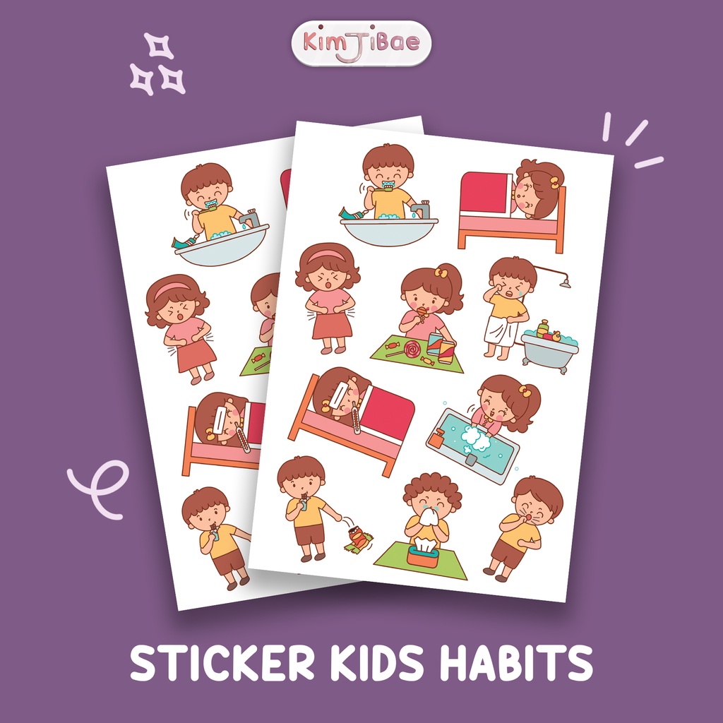 

Stiker anak, Kids habits sticker, Cute Sticker