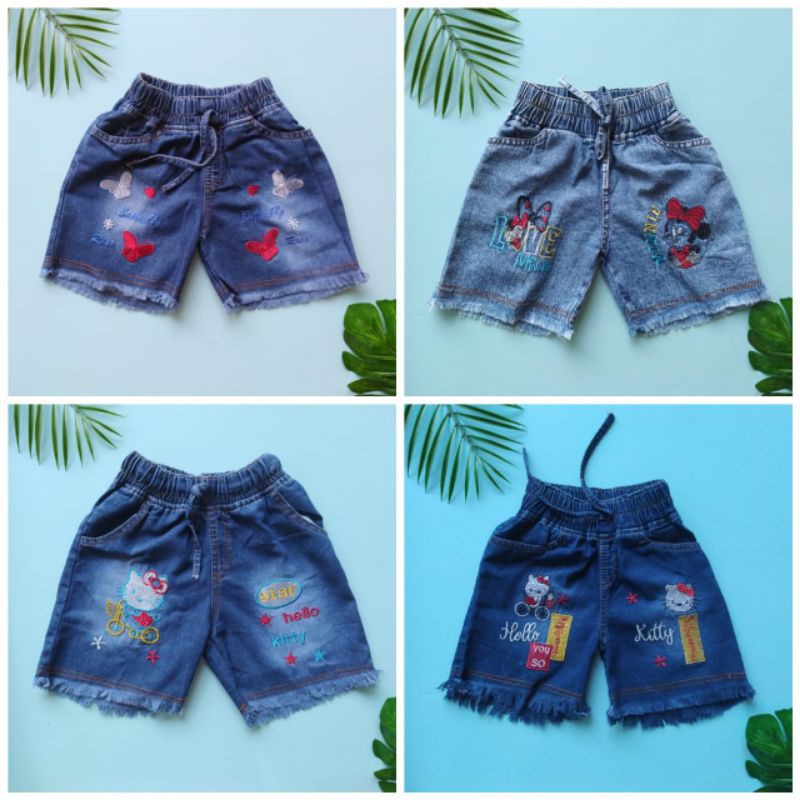 Hotpants Anak Jeans USIA 1-5 TH import celana pendek anak Cewek/ celana jeans pendek anak perempuan