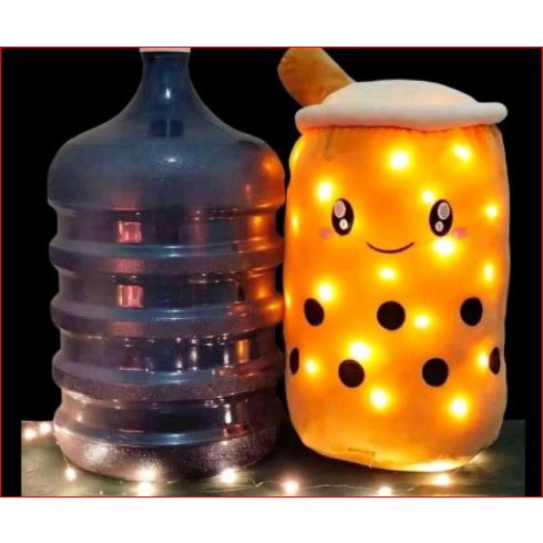 [3000gr] H261 | [Ada Led] Bantal BobaJumbo | Boba Led | Boneka karakter dan fruit tea / Ukuran Besar Isi Silicone