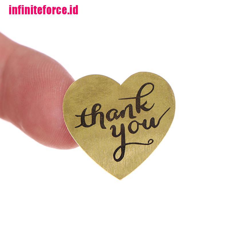 500 thank you stickers mini diy craft gold heart shaped lables wedding favour