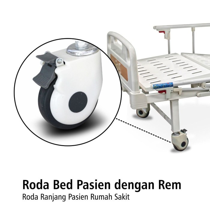 Roda Bed Pasien Dengan Rem Onemed OJ