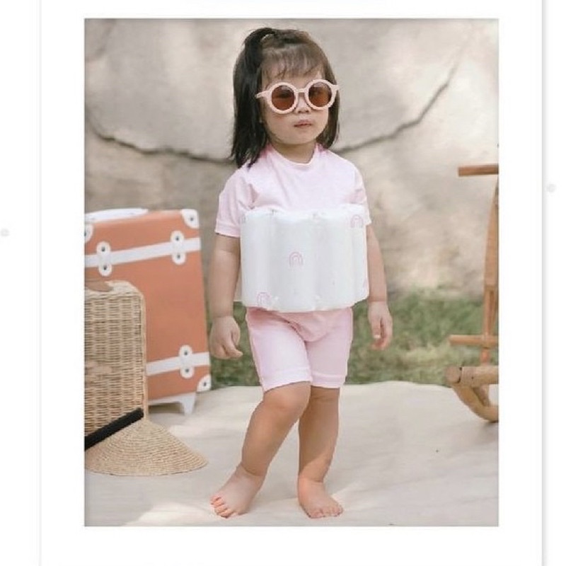 Lee Vierra x Elizabeth Zenifer | Floating Swimsuit Lengan Pendek Pink 7-8