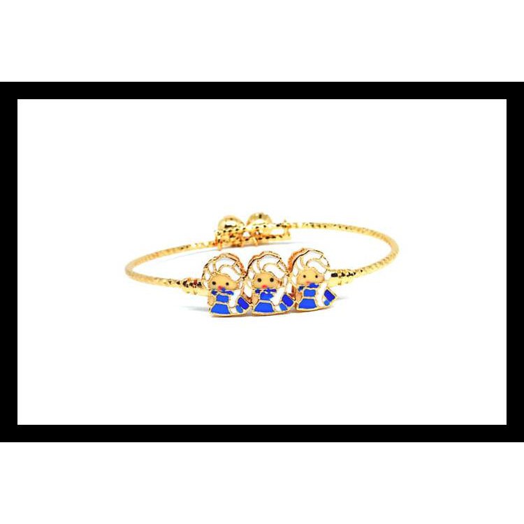 TERLARIS GELANG TANGAN ANAK ELSA FROZEN PUTIH BIRU LAPIS EMAS - PUTIH PRODUK KEREN