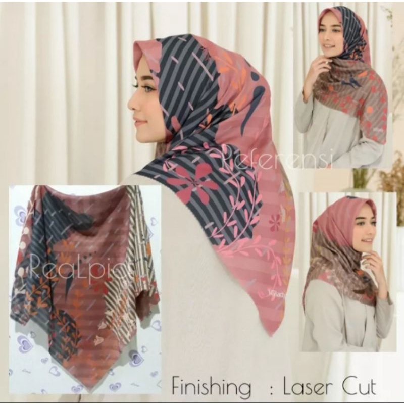 HIJAB SEGI EMPAT MY LADY MOTIF ISABEL  SUPER VOAL PREMIUM