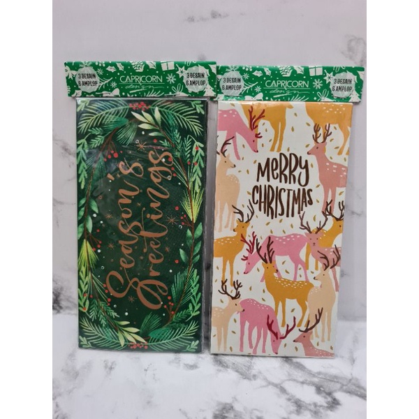 

Amplop natal/kertas ampau natal panjang capricorn
