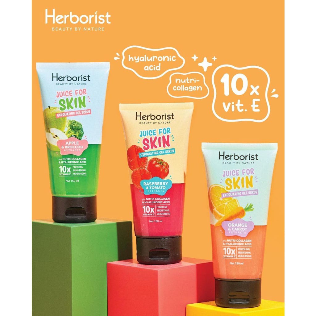 ❤ MEMEY ❤ HERBORIST Juice For Skin | Body Serum | Exroliating Gel | Face Scrub