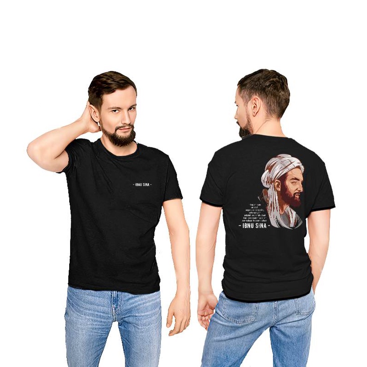 Utamamedia - Kaos Hijrah Muslim Ibnu Sina / Kaos Ibnu Sina / Kaos Tshirt Ibnu Sina - HM01