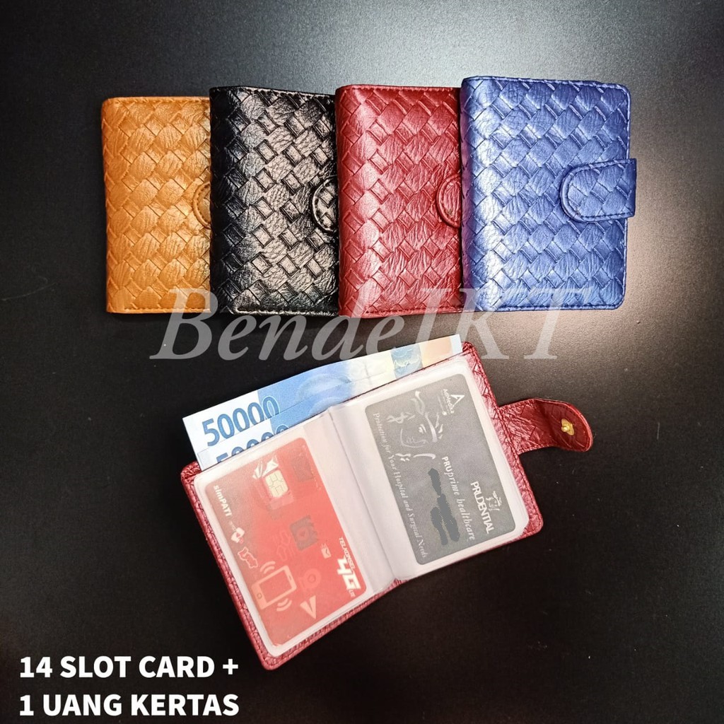 DOMPET KARTU BAMBU SERIES BENDE DAN UANG KERTAS PREMIUM WANITA IMPORT TEMPAT KARTU