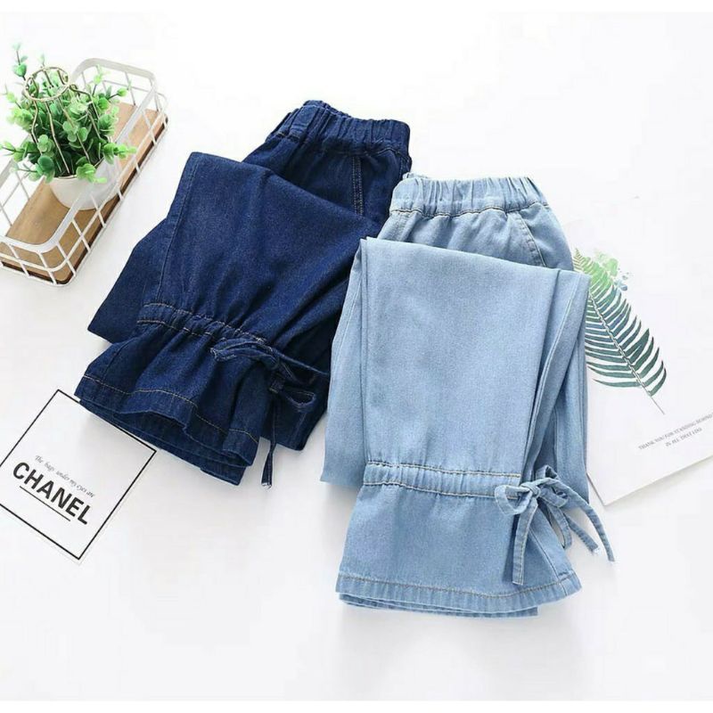 Dallas Pants Premium // Celana Jeans Wanita tali bawah aktif