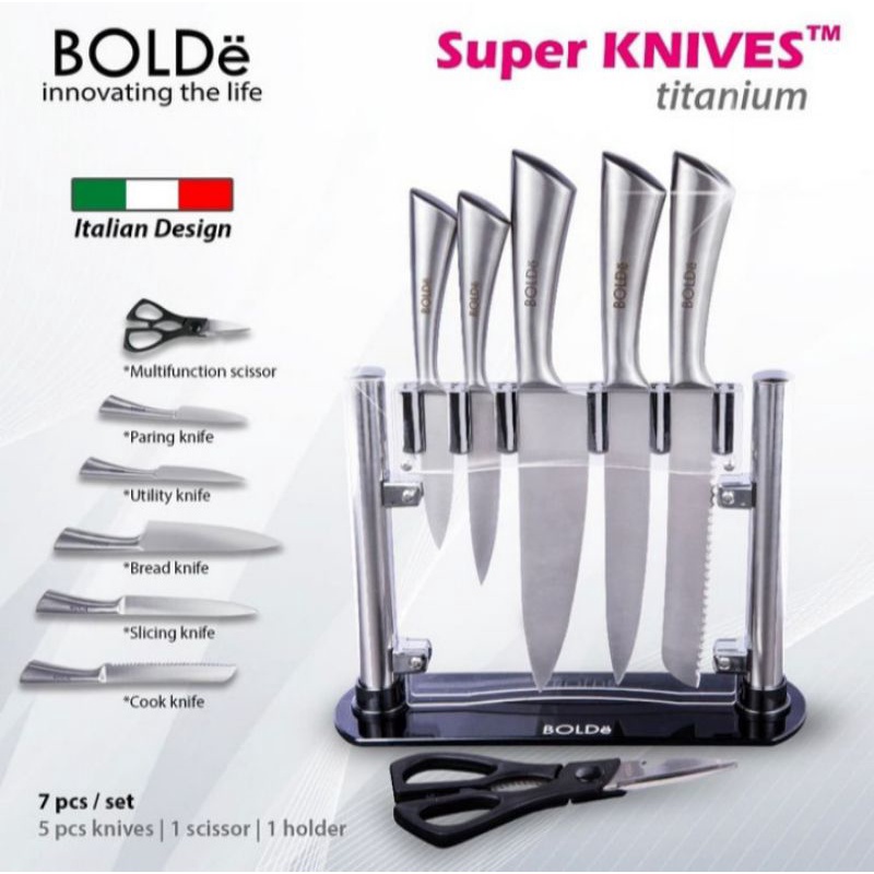 BOLDe Super Knives Titanium Set 7 pcs