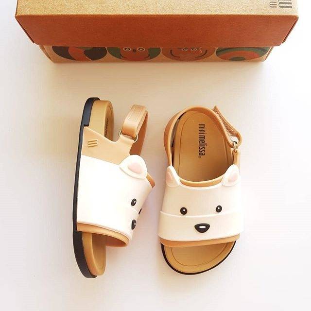 mini melissa beach slide sandal bear