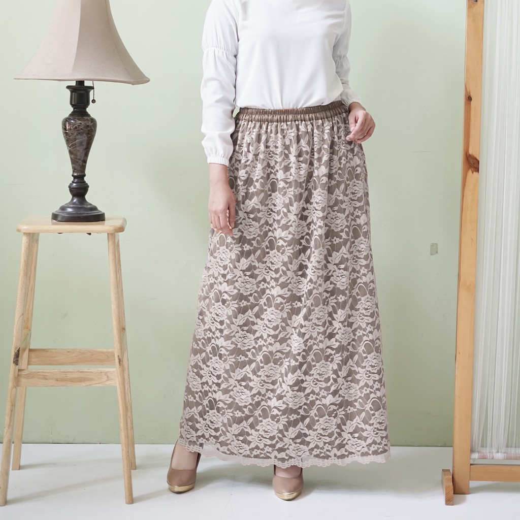 HIKARI SKIRT ROK MUSLIM ROK BRUKAT ROK PESTA
