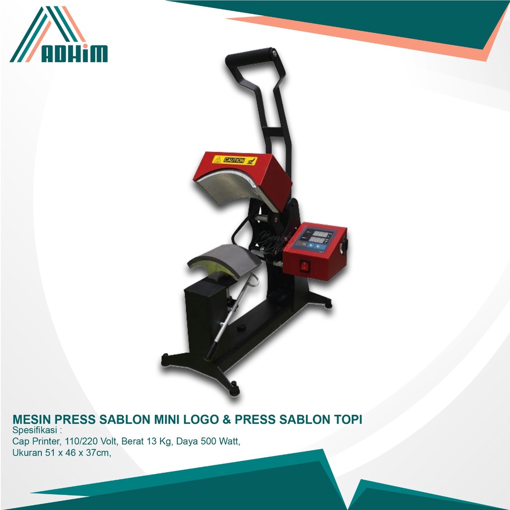 MESIN PRESS SABLON MINI LOGO & PRESS SABLON TOPI
