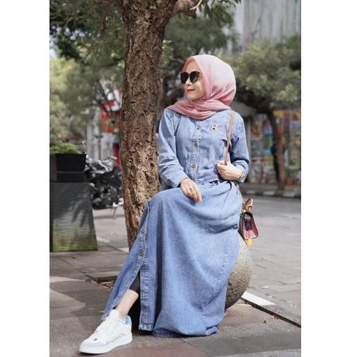 [Miliki Juga] GYL Gamis Soft Jeans Busui Original By GYL D9B