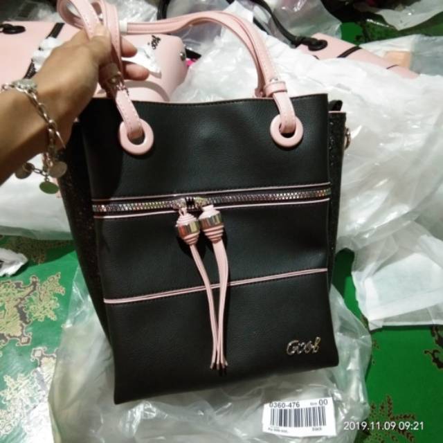 Tas gosh original..art 476 black n pink