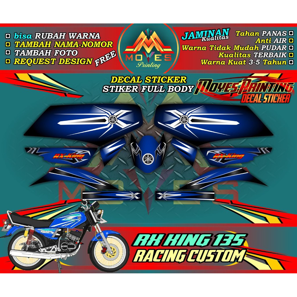 decal rx king  stiker decal motor rx king stiker motor yamaha rx king full body