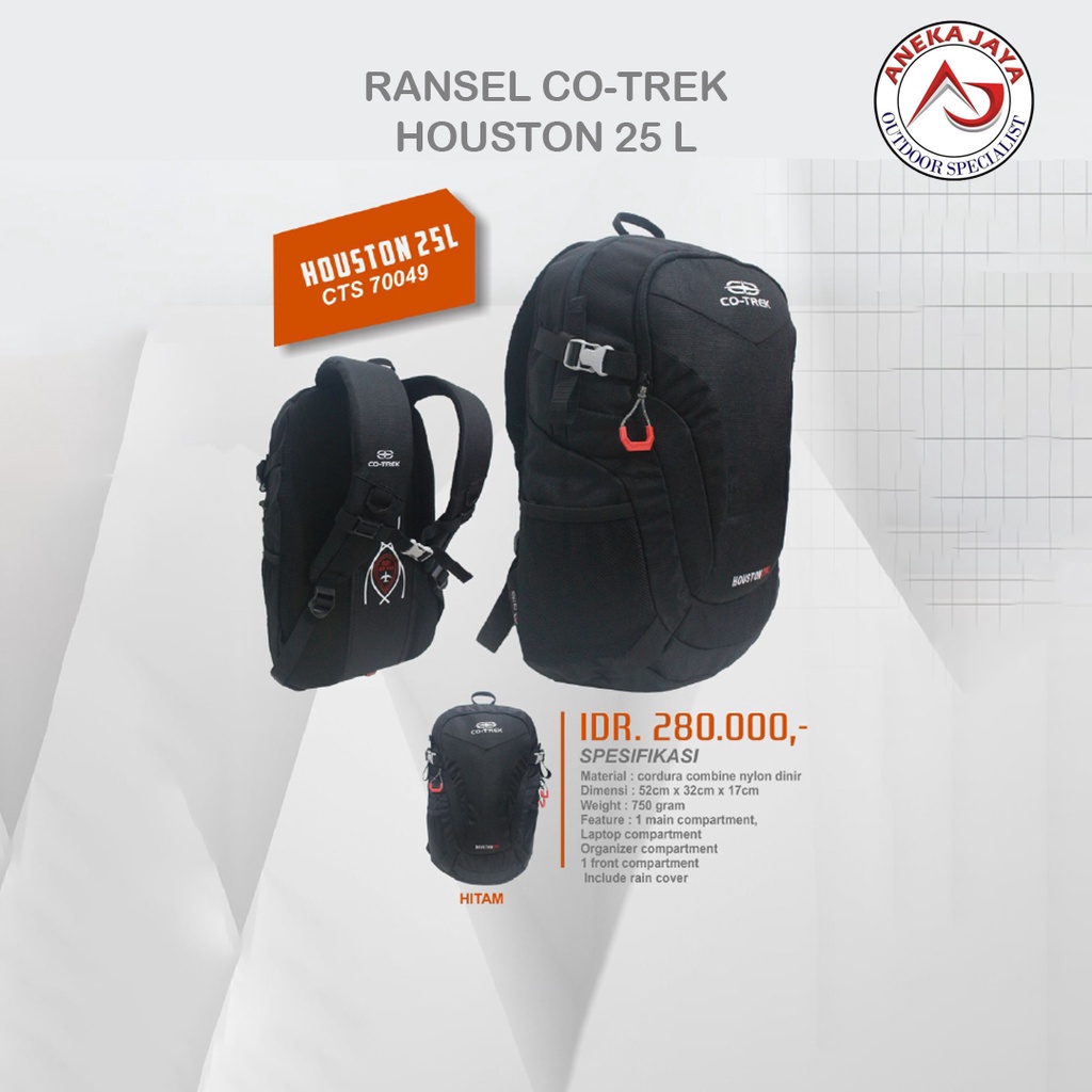 TAS RANSEL LAPTOP CO-TREK HOUSTON 25 LITER