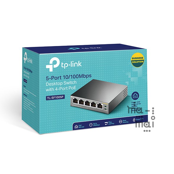 TP-Link Switch TL-SF1005P 5-Port 10/100Mbps Desktop Switch
