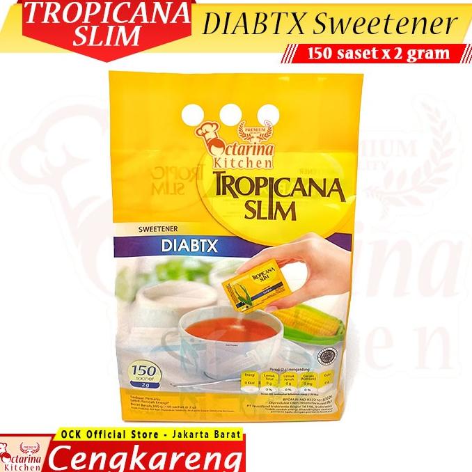 

Tropicana Slim Diabtx 150 Sachet @2 Gram - Nol Kalori Gula Diabetes