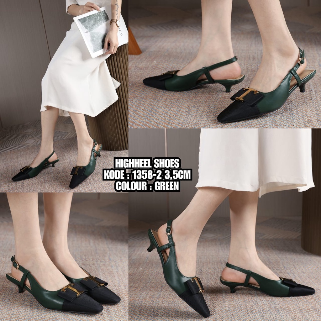 HIGHHEEL SHOES  1358-2  ( NOTE SIZE BESAR CHECK INSOLE DI KETERANGAN )