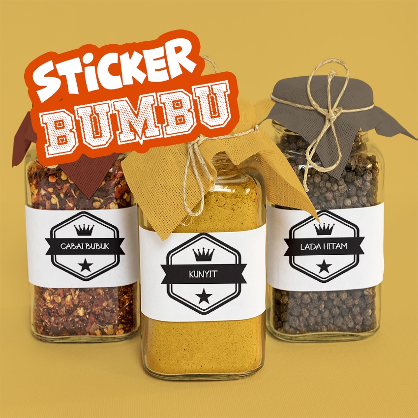 

stiker bumbu dapur | stiker bumbu | stiker garam | sticker 0011