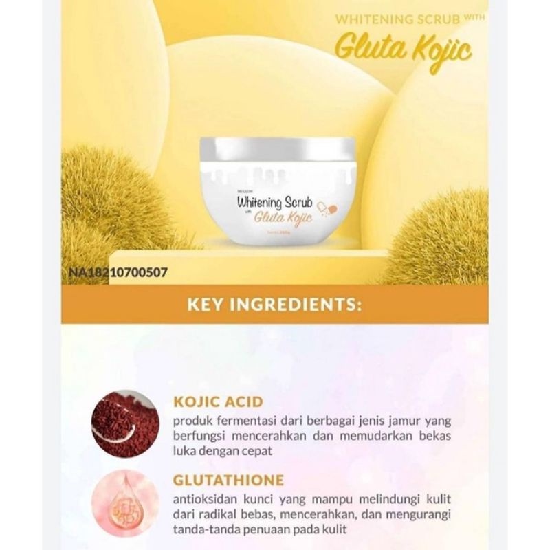 MS Glow paket gluta body dan scrub 100% Original scrub badan