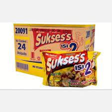 

NOODLES/MIE INSTANT SUKSES ISI 2 KUAH RASA KARI AYAM KEMASAN DUS ISI 24 PCS