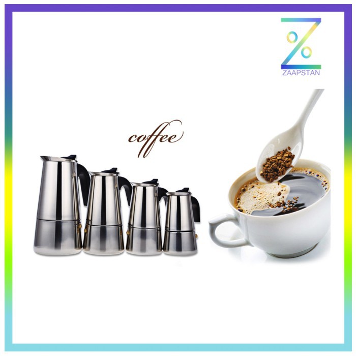 OneTwoCups Espresso Coffee Maker Moka Pot 300ml 6 Cup Z20