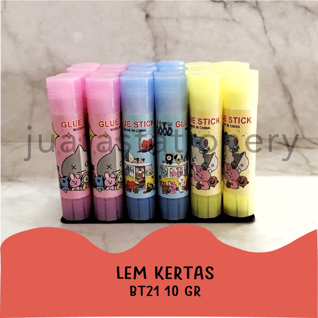 Lem Kertas BT21 BTS / Glue SticK 10 GR BT21 Mang Cooky Tata Chimmy Koya Shooky Van / Lem / Lim / Per