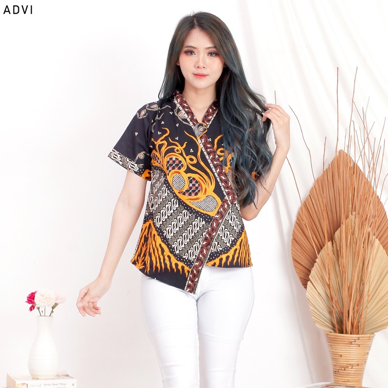 Evercloth Advi Blouse Wanita Atasan Wanita Batik Couple Family