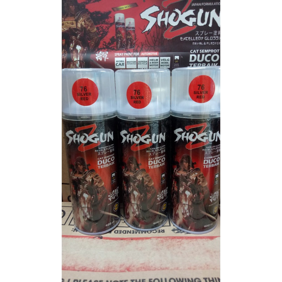 pilox pilox cat semprot duco shogunz shogun silver red 76 400cc merah terang